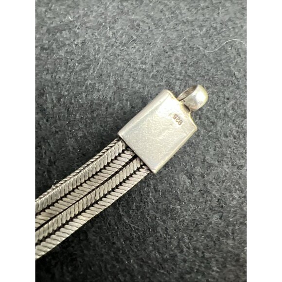 Vintage Sterling Silver Rajasthan India Wheat Link Bracelet 7" Pin Clasp 24.6g - Picture 9 of 16